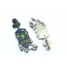 Earrings Silver 925 Sterling Dangle Drop Women Crystal with Foil Handmade B580